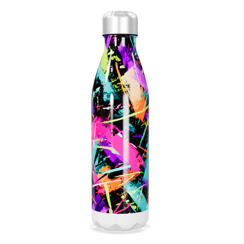 Garrafa Inox - Estampa Colorida Abstrata