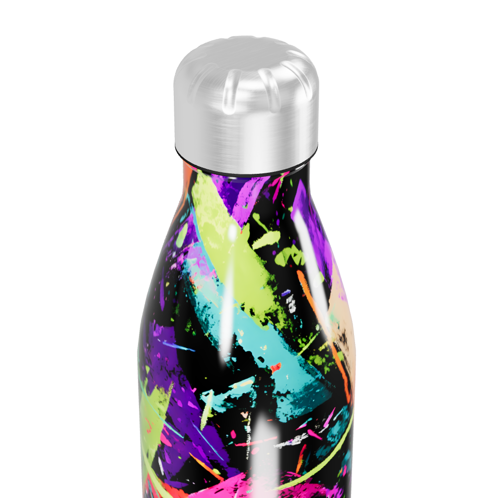 Garrafa Inox - Estampa Colorida Abstrata