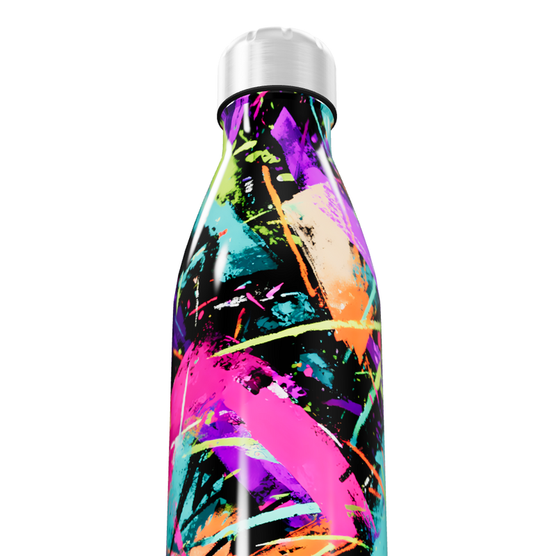 Garrafa Inox - Estampa Colorida Abstrata