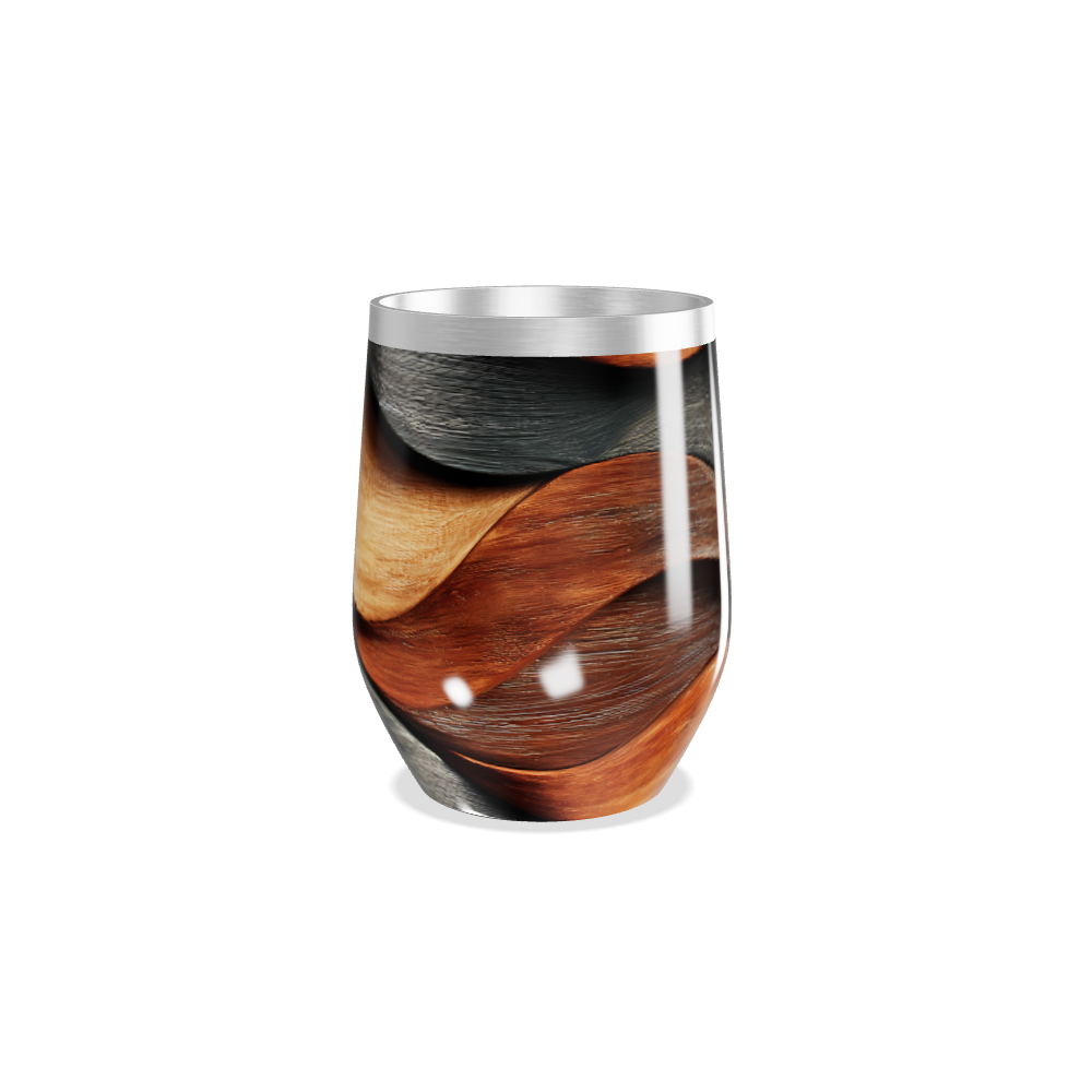 Copo Térmico Slim - Estampa Madeira Aço Inox