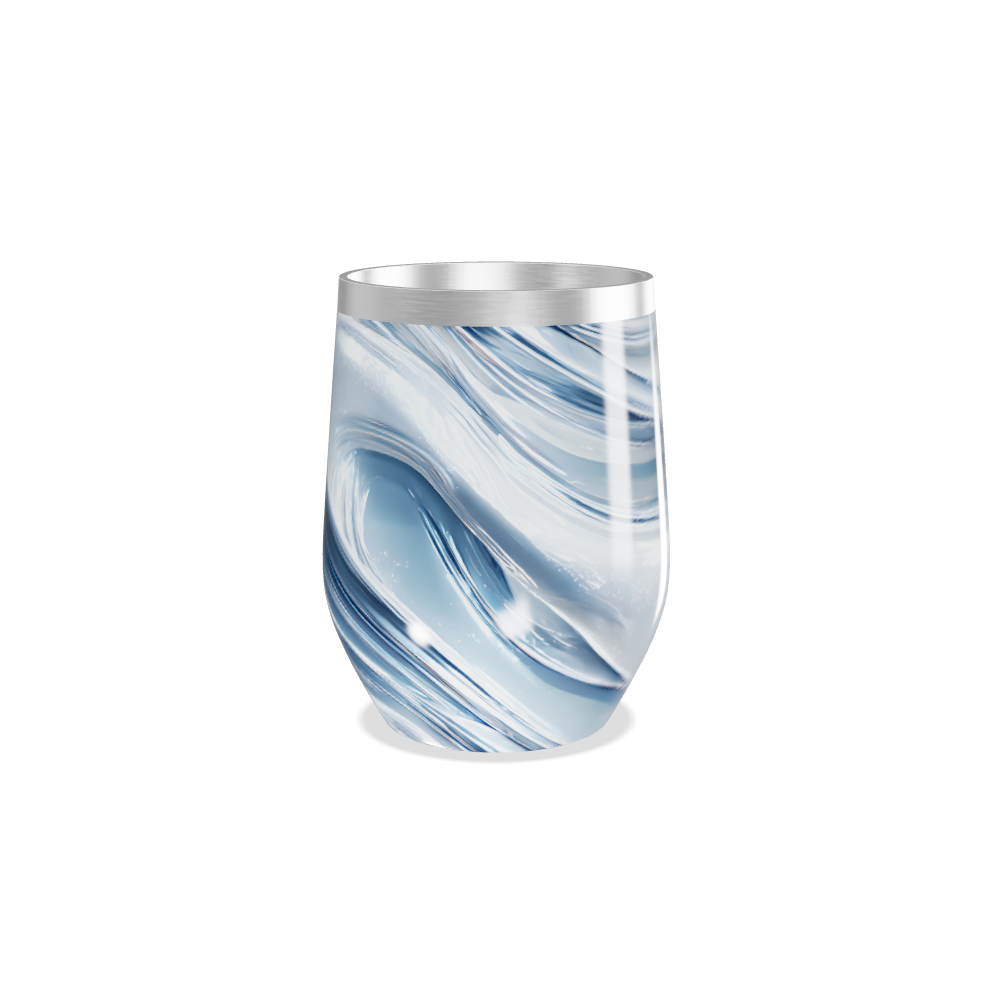 Copo Térmico Slim - Estampa Ondas Azul