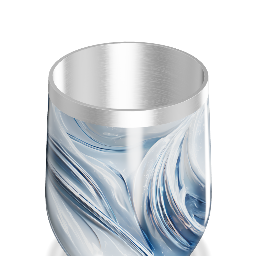 Copo Térmico Slim - Estampa Ondas Azul