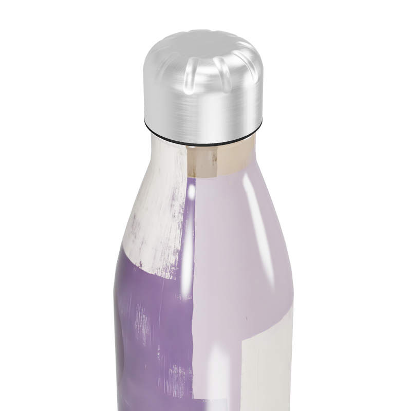 Garrafa Inox - Roxa com Design Geométrico
