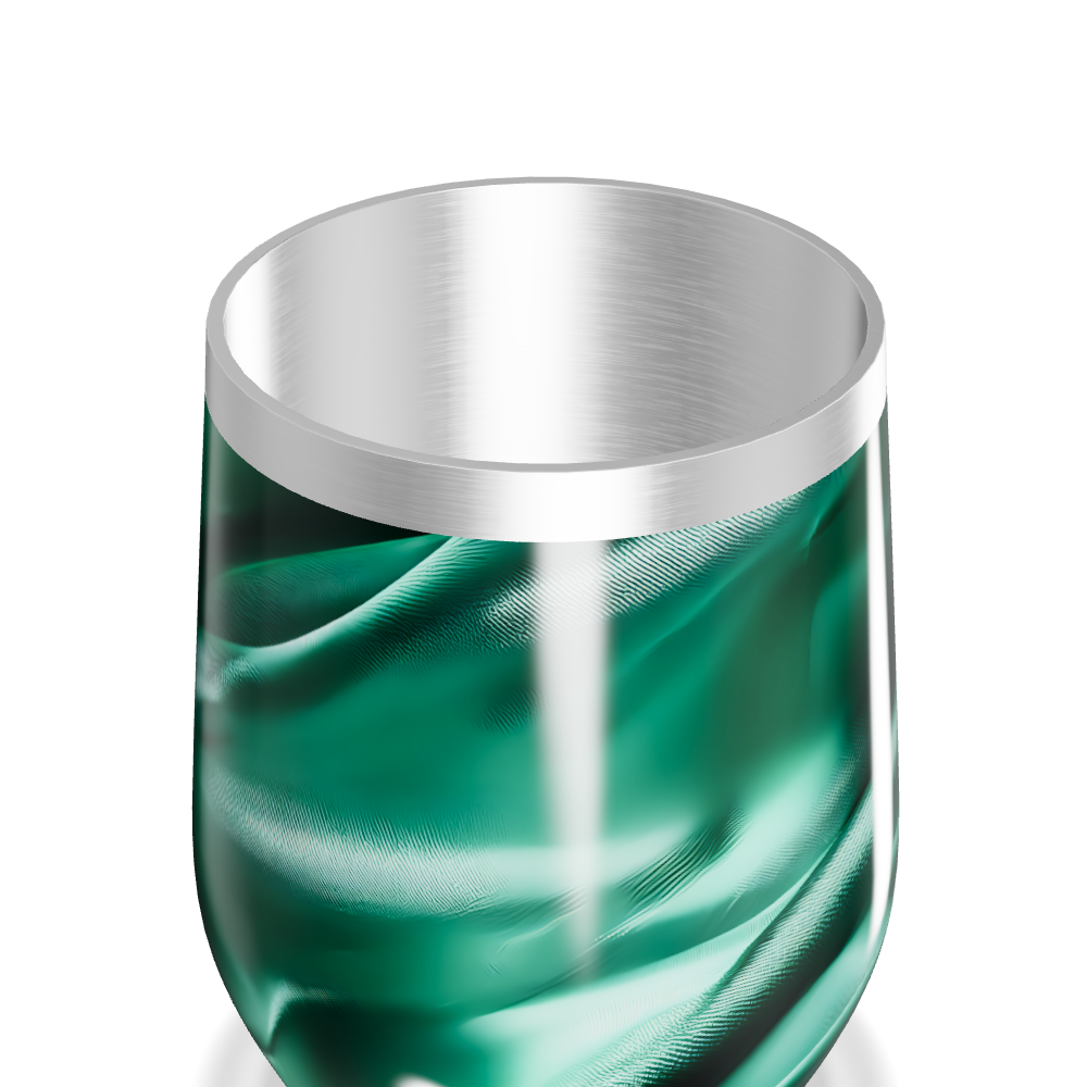 Copo Térmico Slim Verde Marmorizado Inox