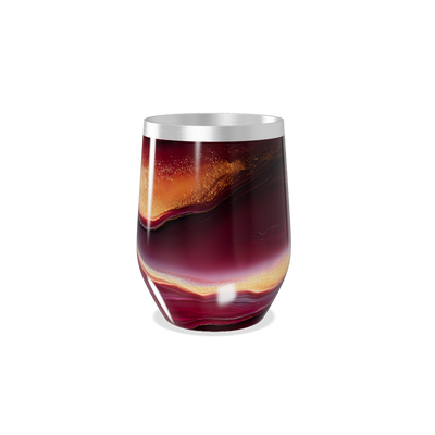 Copo Térmico Slim - Mármore Vinho Inox