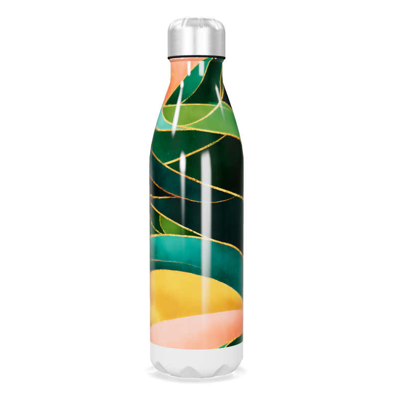 Garrafa Inox - Estampa Abstrata Colorida