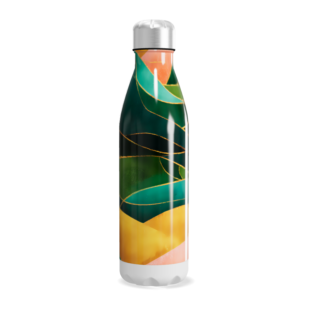 Garrafa Inox - Estampa Abstrata Colorida
