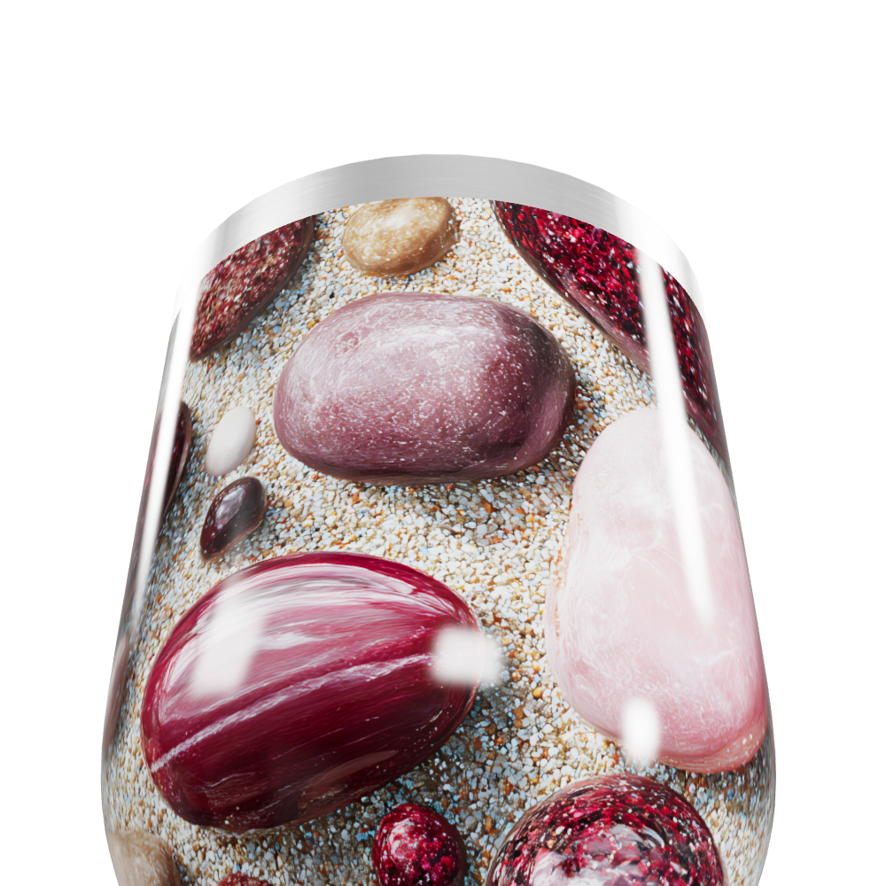 Copo Térmico Slim - Estampa de Pedras Coloridas