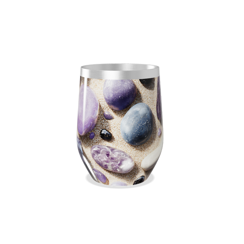 Copo Térmico Slim - Pedras Roxas e Azuis