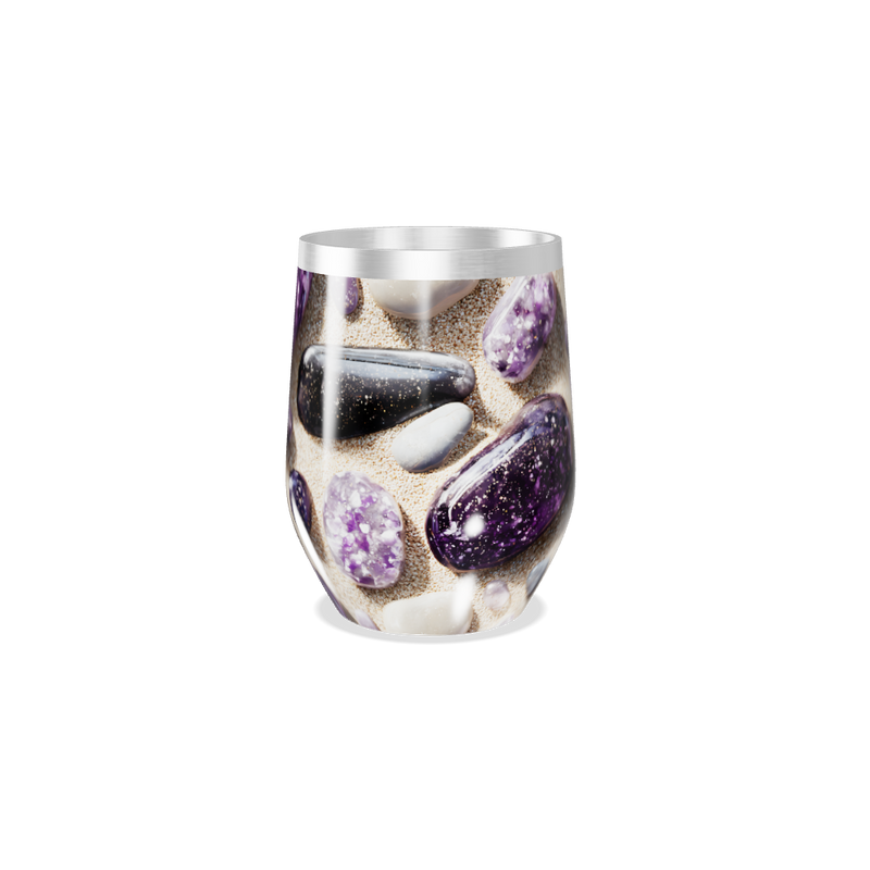 Copo Térmico Slim - Pedras Roxas e Azuis