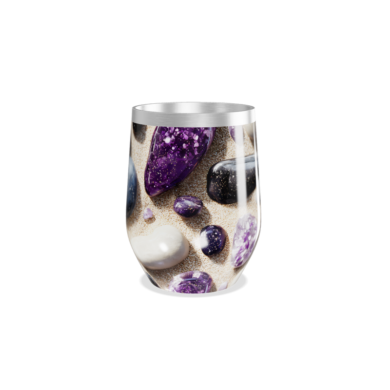 Copo Térmico Slim - Pedras Roxas e Azuis