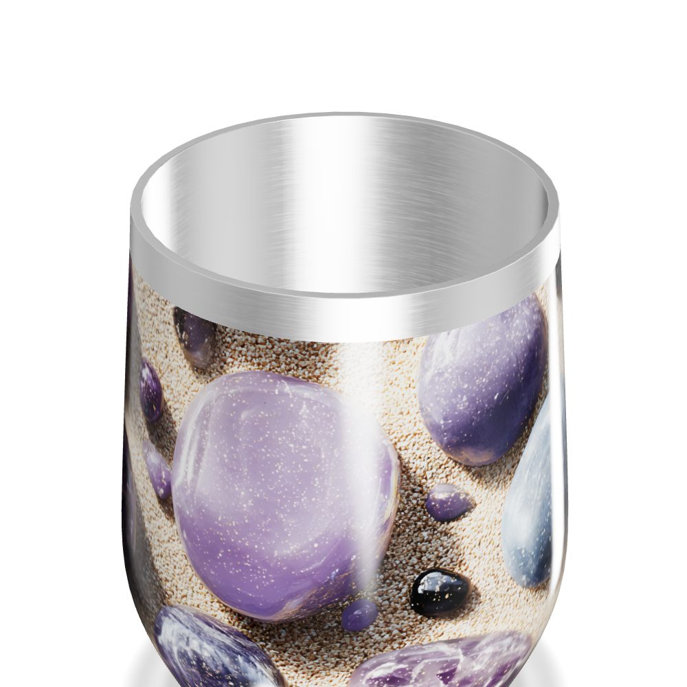 Copo Térmico Slim - Pedras Roxas e Azuis