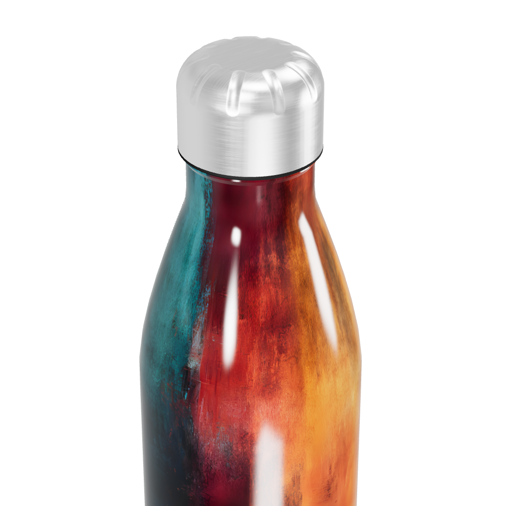 Garrafa Inox - Estampa Abstrata Colorida