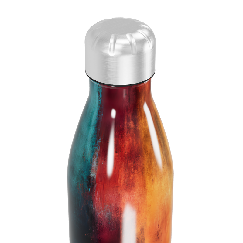 Garrafa Inox - Estampa Abstrata Colorida