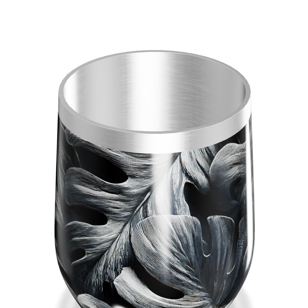 Copo Térmico Slim - Preto Folhagem