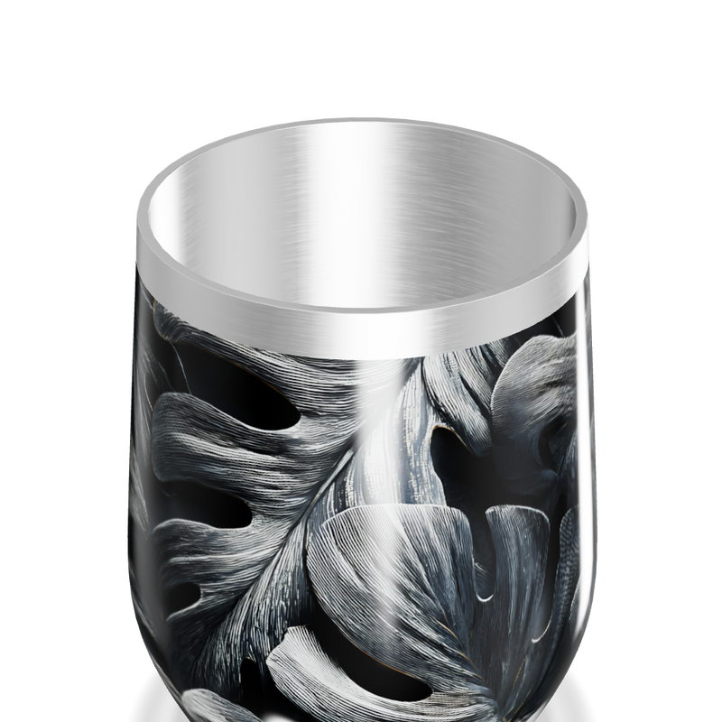 Copo Térmico Slim - Preto Folhagem