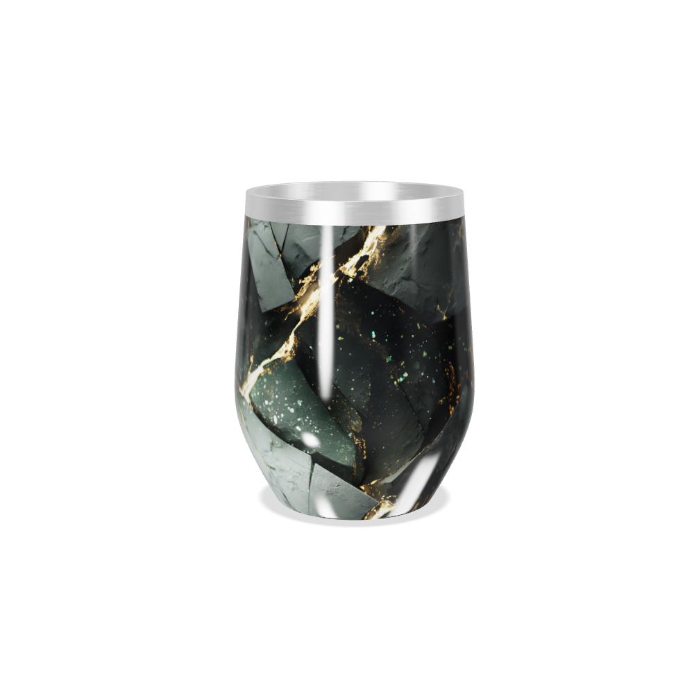 Copo Térmico Slim - Preto Mármore Inox