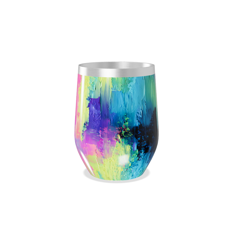 Copo Térmico Slim - Estampa Abstrata Colorida