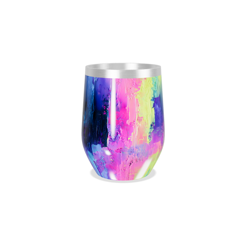 Copo Térmico Slim - Estampa Abstrata Colorida