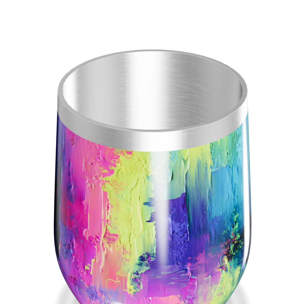 Copo Térmico Slim - Estampa Abstrata Colorida