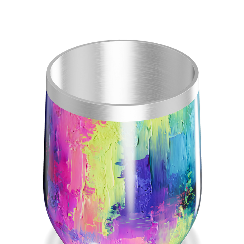 Copo Térmico Slim - Estampa Abstrata Colorida