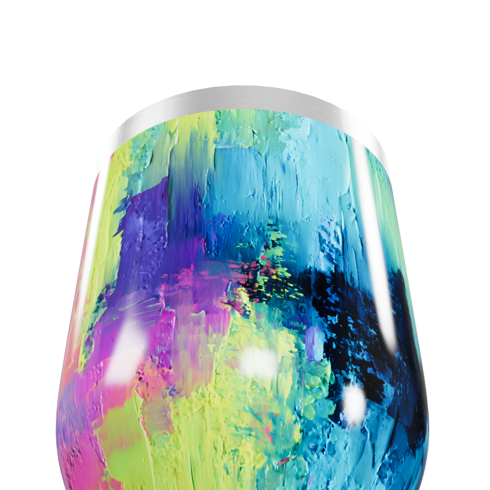 Copo Térmico Slim - Estampa Abstrata Colorida