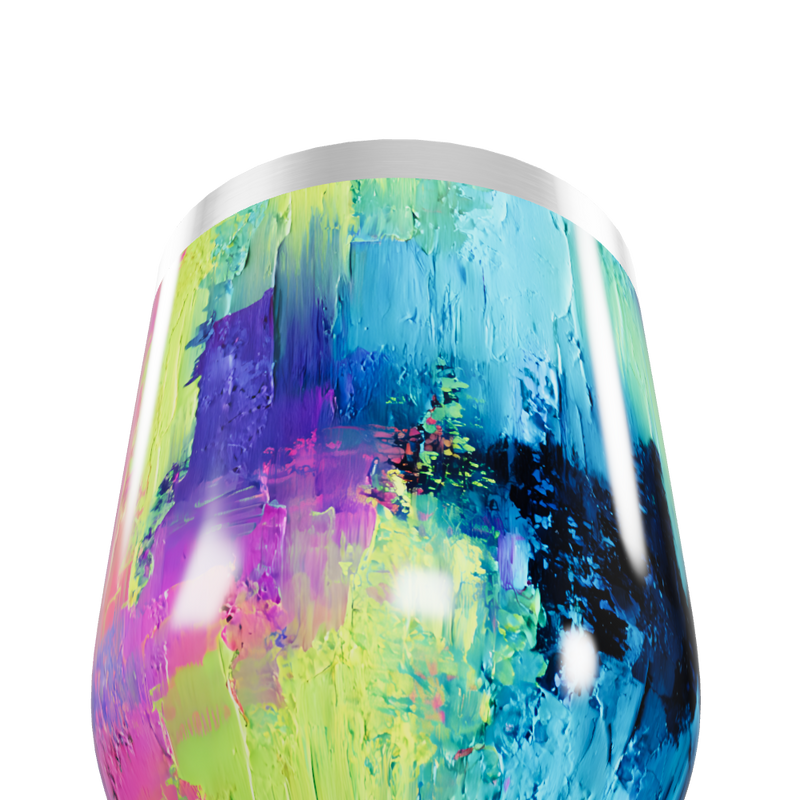 Copo Térmico Slim - Estampa Abstrata Colorida