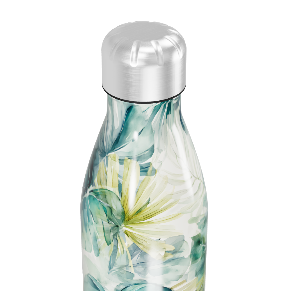 Garrafa Inox Folhagem Verde 500ml