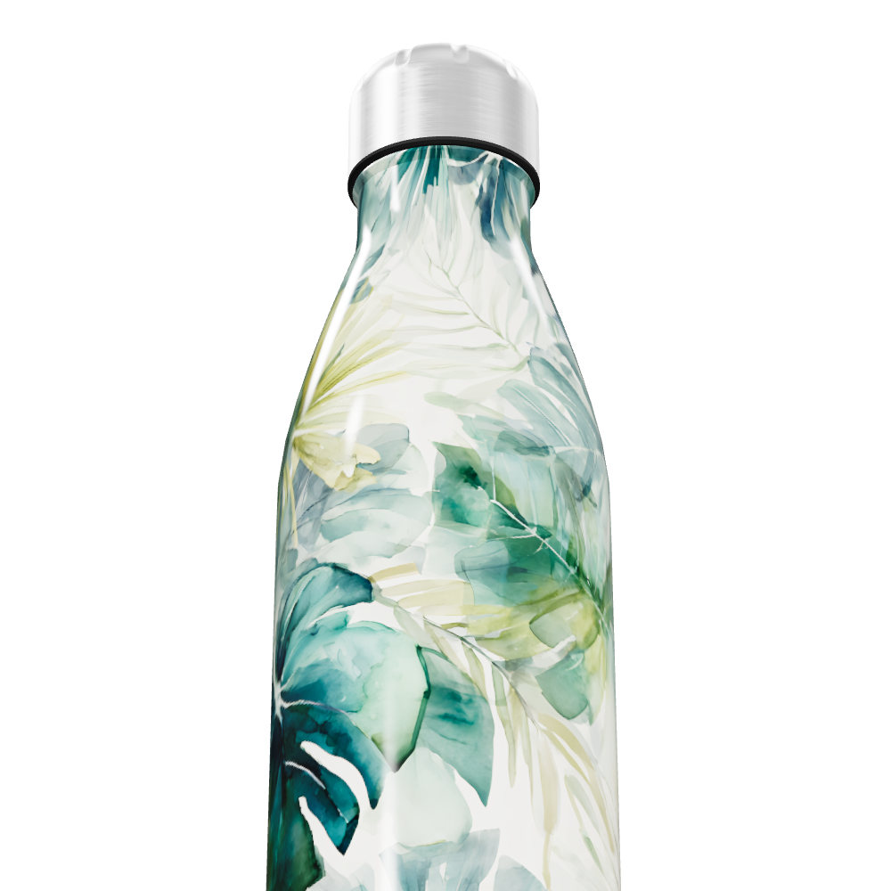 Garrafa Inox Folhagem Verde 500ml