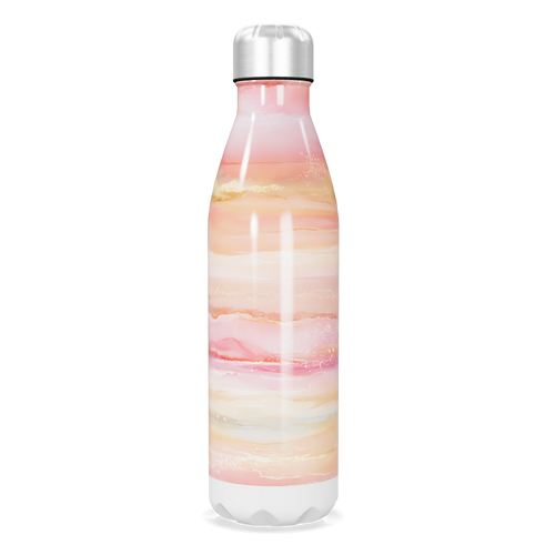 Garrafa Inox Rosa Marmorizada 500ml
