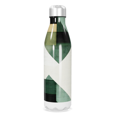 Garrafa Inox - Estampada Verde e Bege