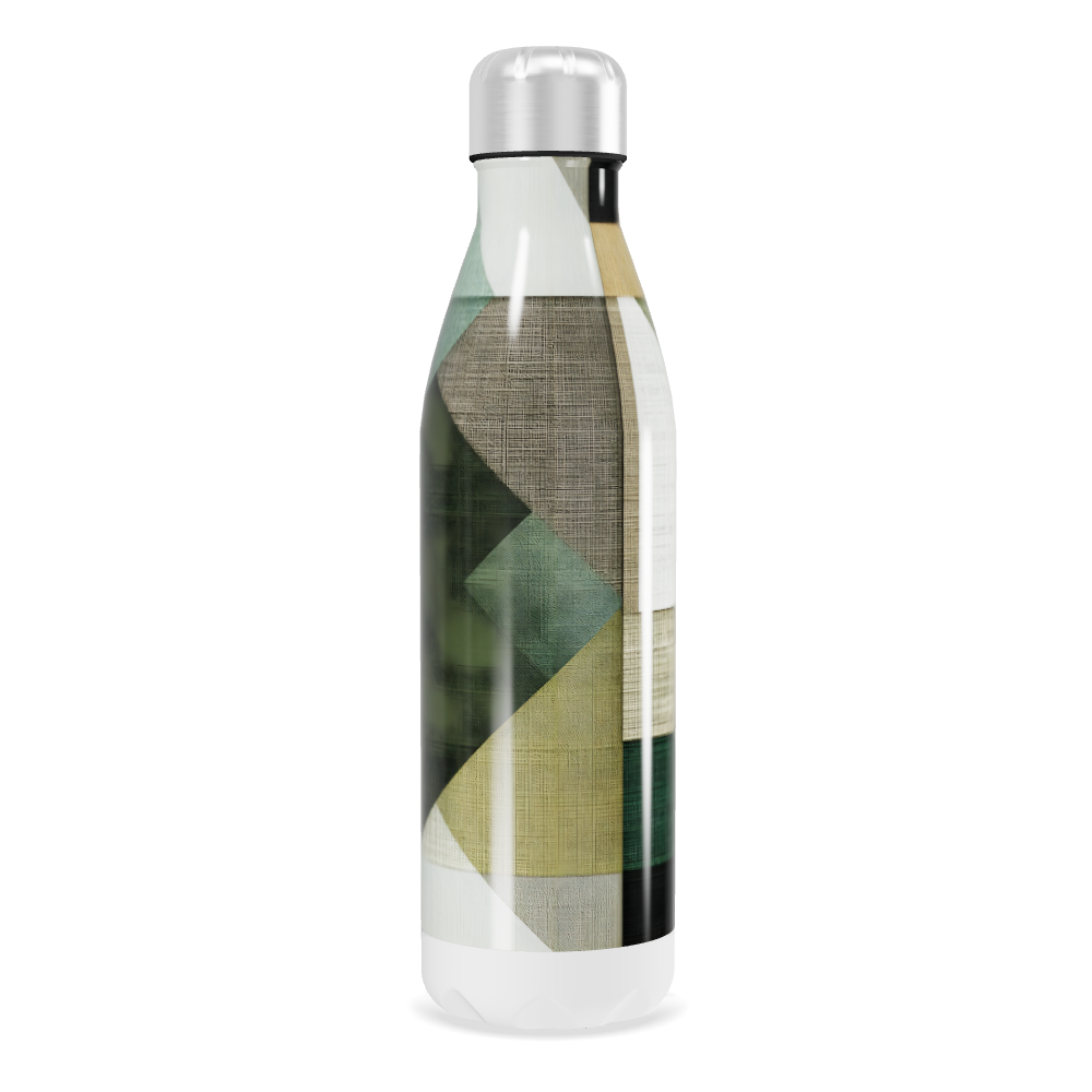 Garrafa Inox - Estampada Verde e Bege