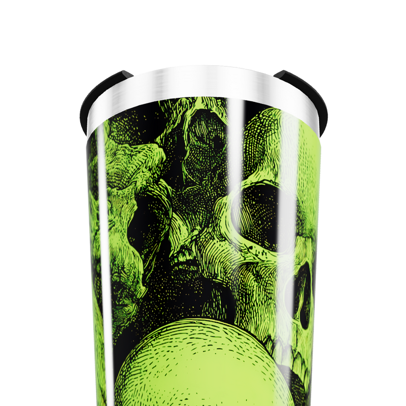 Copo Térmico - Verde com Caveiras