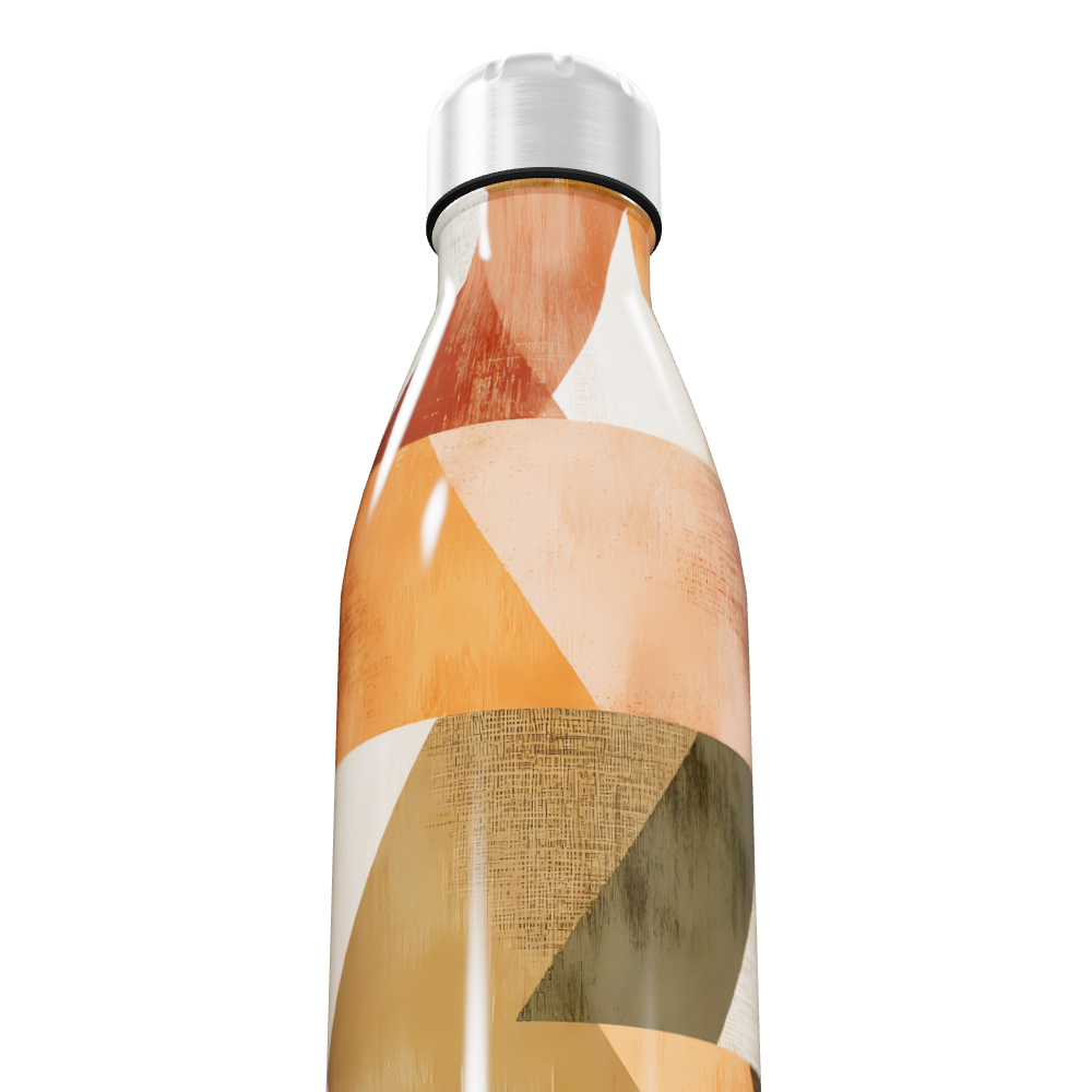 Garrafa Inox - Estampada Geométrica Colorida