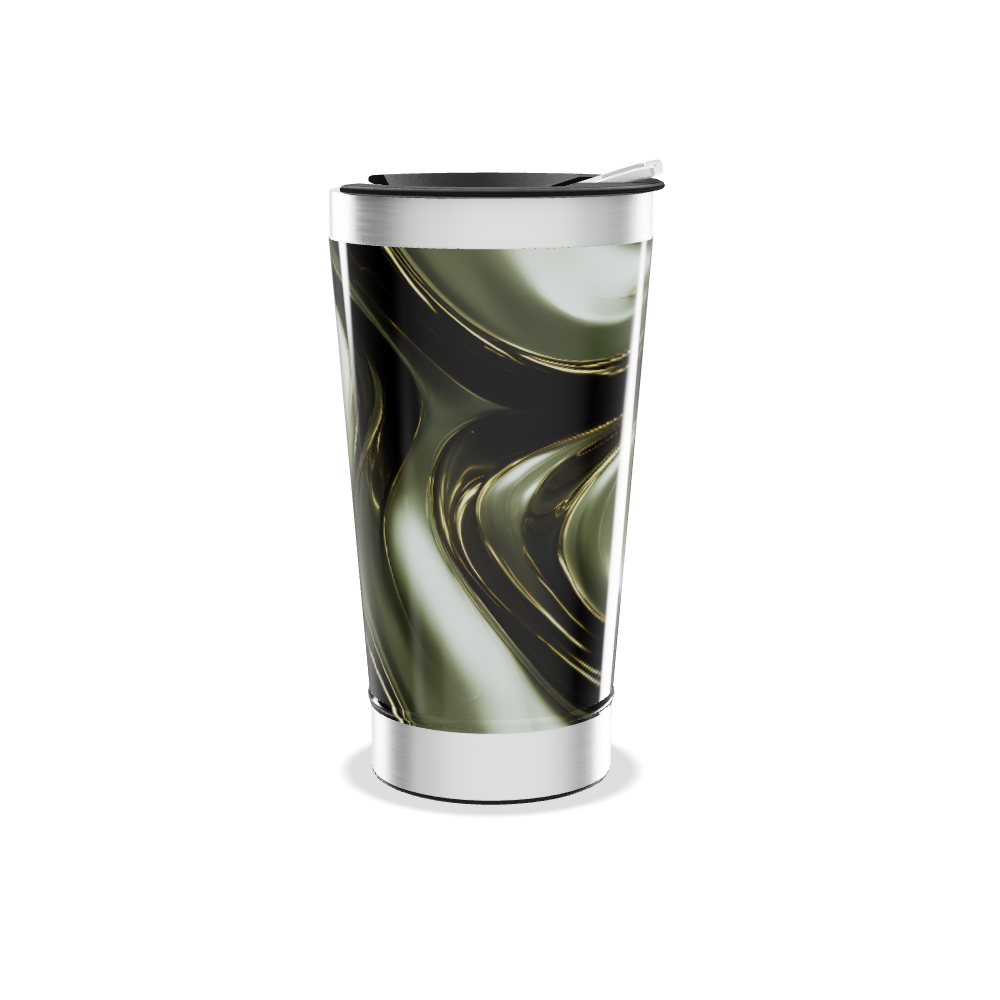 Copo Térmico - Verde Marmorizado Aço Inox