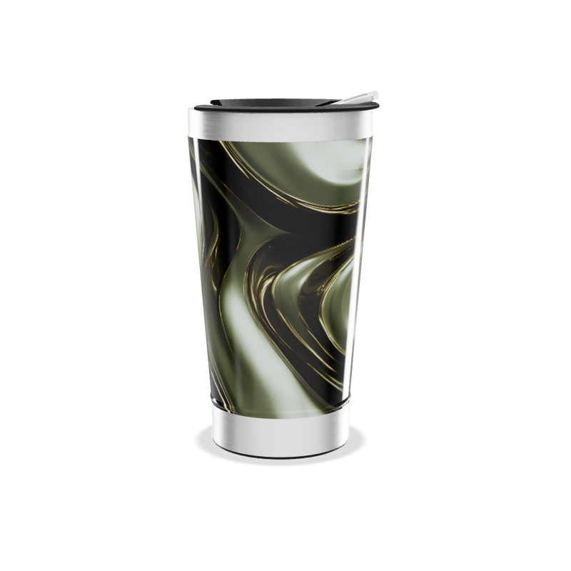 Copo Térmico - Verde Marmorizado Aço Inox