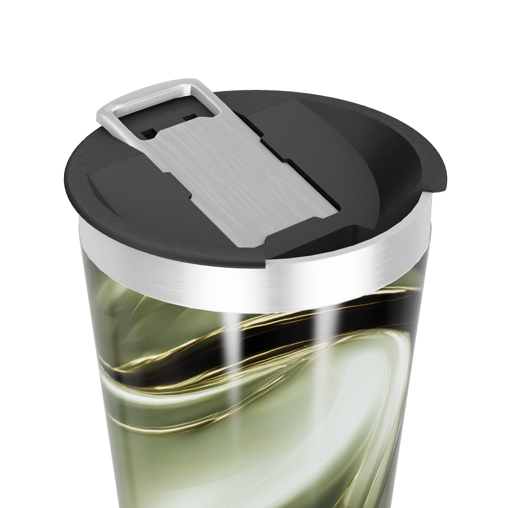 Copo Térmico - Verde Marmorizado Aço Inox