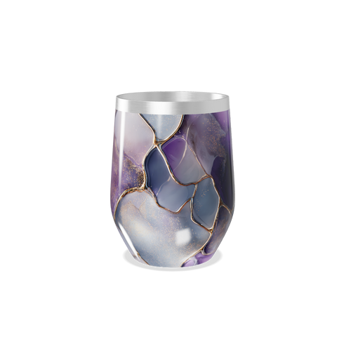 Copo Térmico Slim - Mármore Roxo Elegante