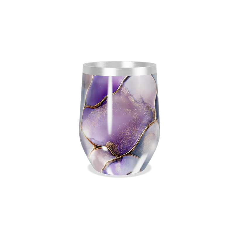 Copo Térmico Slim - Mármore Roxo Elegante