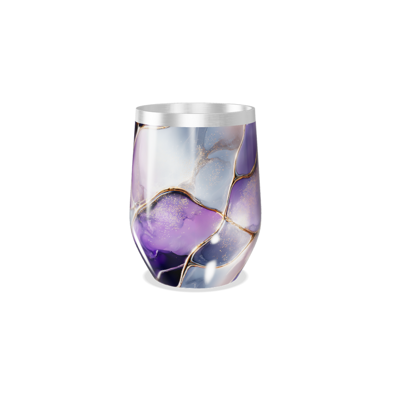 Copo Térmico Slim - Mármore Roxo Elegante