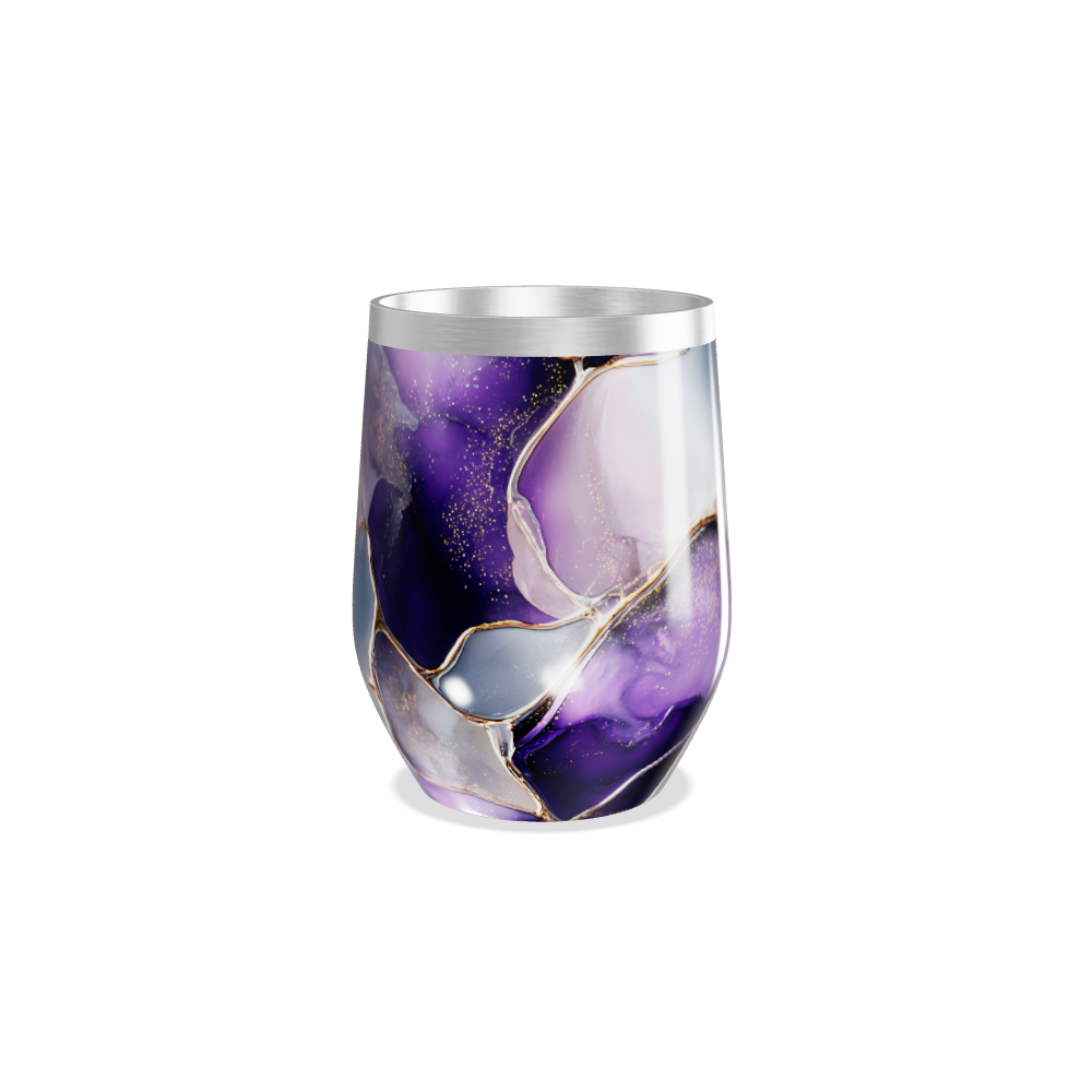 Copo Térmico Slim - Mármore Roxo Elegante