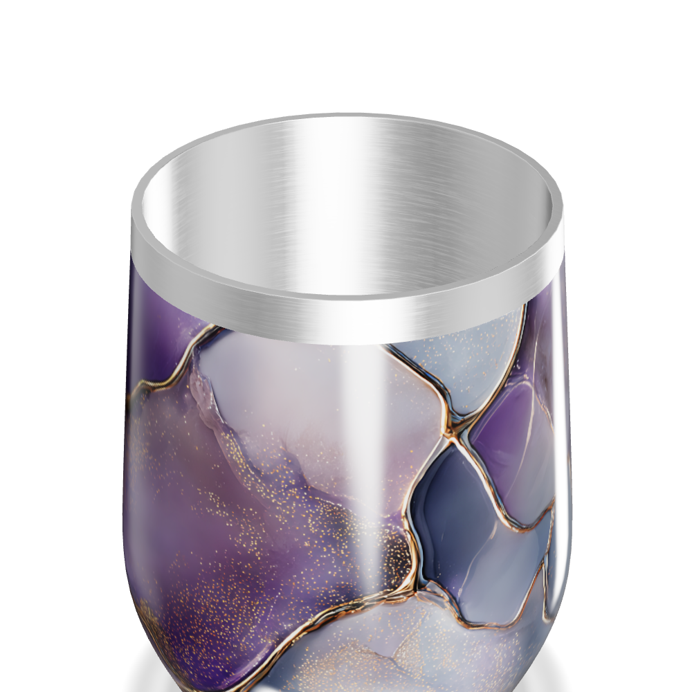 Copo Térmico Slim - Mármore Roxo Elegante