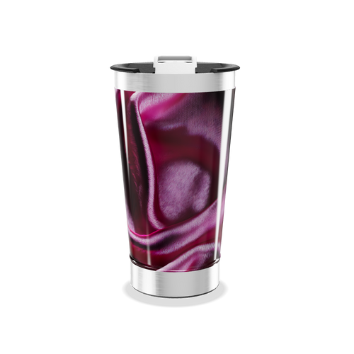 Copo Térmico - Estampa de Seda Roxa