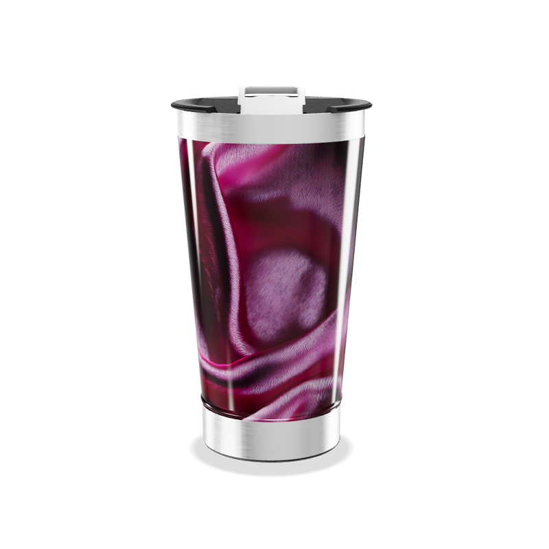 Copo Térmico - Estampa de Seda Roxa