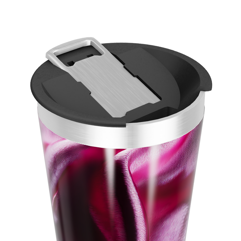 Copo Térmico - Estampa de Seda Roxa