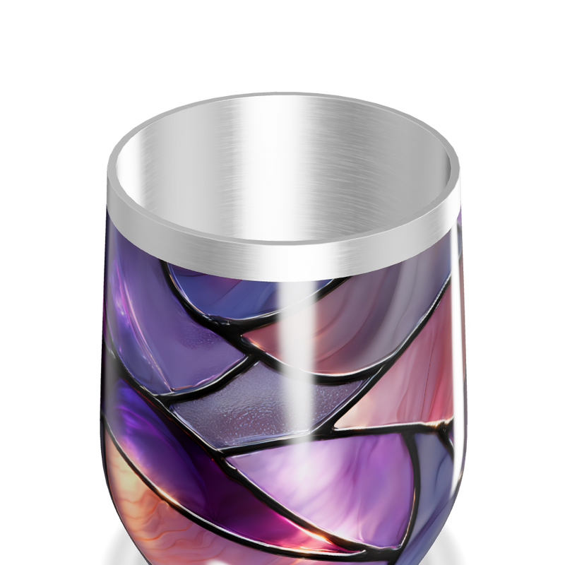 Copo Térmico Slim - Vidro Colorido Abstrato