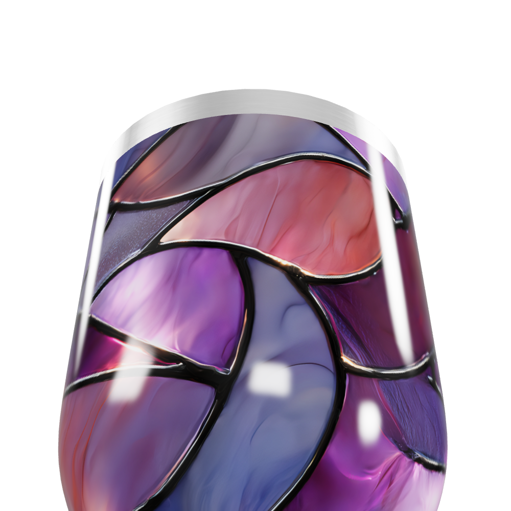 Copo Térmico Slim - Vidro Colorido Abstrato