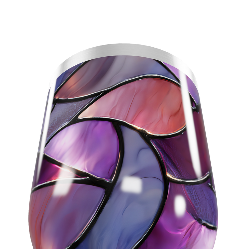 Copo Térmico Slim - Vidro Colorido Abstrato