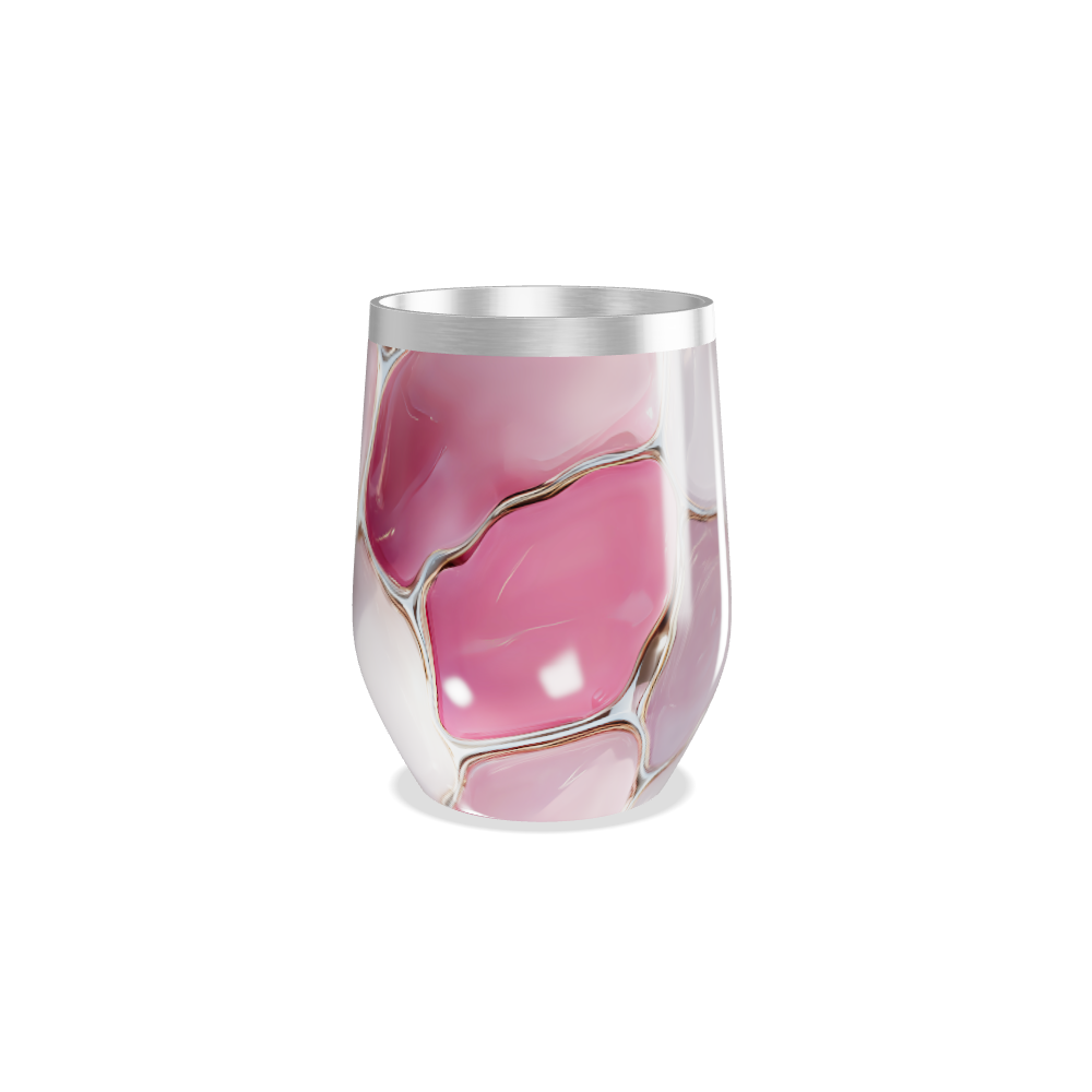 Copo Térmico Slim - Estampa Abstrata Rosa