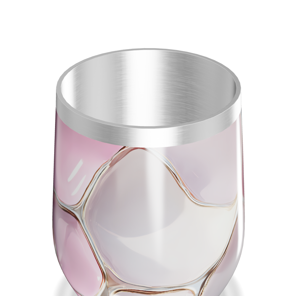 Copo Térmico Slim - Estampa Abstrata Rosa